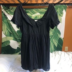 Anthropologie Odille Little Black Ruffle Dress